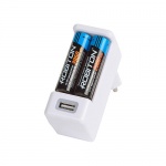 Зарядное устройство  ROBITON SmartUSB 1BL (пустое, под 1-2xАА,ААА + USB 1A) (1/20/40)