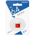 USB2.0 флеш-накопитель SmartBuy 64GB Lara Red (1/10)