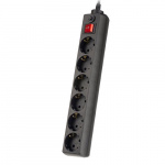Сетевой фильтр PERFEO POWER+, PF_A4674, 5 метров, 6 гнезд, выключатель, чёрный (PF-PP-6/5,0-B) (1/30)