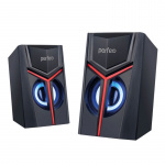 Колонки 2.0 PERFEO PF_B3374, "TRIAL" USB, мощность 2х3 Вт (RMS), RGB подсветка 7 режимов, черный (1/30)
