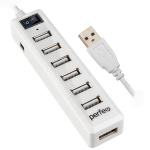 USB Разветвитель PERFEO PF-H034, 7 Port White (PF_C3226) (1/200)