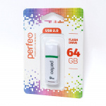 USB2.0 флеш-накопитель PERFEO 64GB C11 White (1/10)