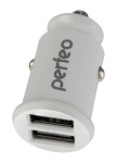 Адаптер USB PERFEO авто PF_A4459 2xUSB 2.4A/2.4A белый "CAR" (1/100)