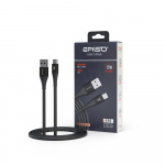 Кабель EPILSO EPD-C1035, USB-A вилка - USB-C вилка,  1.5 м, 15Вт, чёрный (1/100)