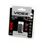 Аккумулятор VIDEX HR03/AAA  600mAh 2BL (2/20/200)