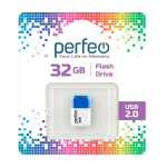 USB2.0 флеш-накопитель PERFEO 32GB M04 Blue (1/10)