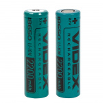 Аккумулятор VIDEX 18650 2200mAh bulk50 без защиты (1/50/600)