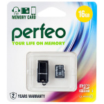 Карта памяти microSD PERFEO (HC) 32GB class10 + USB microSD Reader (PF32GMCSH10CR) (1/10)