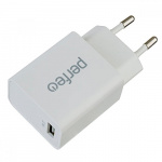 Зарядное устройство USB PERFEO сетевой I4619 1xUSB 2.1A белый (1/60)