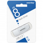 USB2.0 флеш-накопитель SmartBuy 8GB Scout White (1/10)