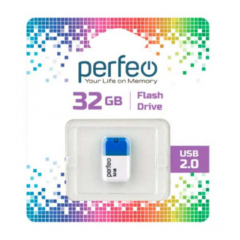USB2.0 флеш-накопитель PERFEO 32GB M04 Blue (1/10)