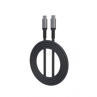 Кабель EPILSO EPD-C1015, USB-С вилка - USB-C вилка,  1 м, 100Вт, чёрный (E-Marker, 10 Гбит/с) (1/100)