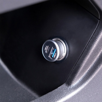 Зарядное устройство USB EPILSO EPD-CA100 38Вт авто (USB-C, USB-A) серый (1/100)