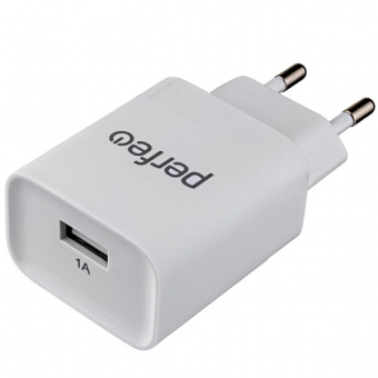 Зарядное устройство USB PERFEO сетевой I4629 1xUSB 1.0A белый (1/50)