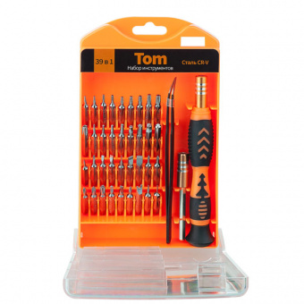 Отвёртка PERFEO PF_A4873 набор Tom с набором бит (насадок) 39 в 1 (1/50)