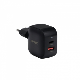Зарядное устройство USB EPILSO EPD-PA220 48Вт GaN (USB-C, USB-A) чёрный (1/40)