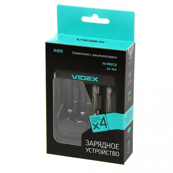 Зарядное устройство  VIDEX VCH-N400 (пустое, 1-4 х AA, AAA) (1/20)