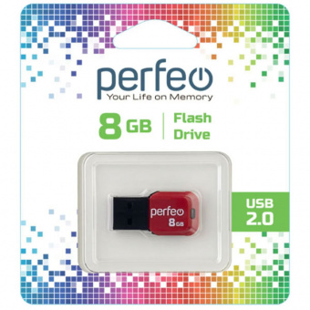 USB2.0 флеш-накопитель PERFEO 8GB M02 Black (1/10)
