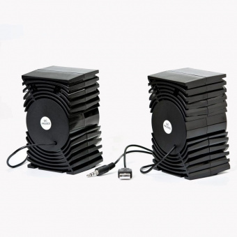 Колонки 2.0 PERFEO PF_4831, "MIRAGE" USB, мощность 2х1.5 Вт (RMS), черный (1/15)