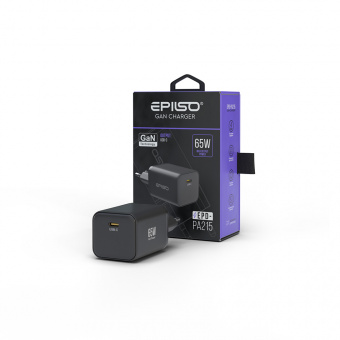 Зарядное устройство USB EPILSO EPD-PA215 65Вт GaN (USB-C) чёрный (1/40)