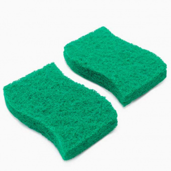 Губка PATERRA кухонная SUPER SCRAB, жесткие, 2 шт. в пакете с подвесом, 70х110 мм (1/70)