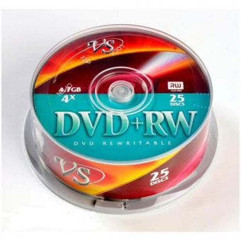Диски DVD+RW VS Box 25 4x 4.7Gb (25/600) 