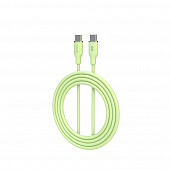 Кабель EPILSO EPD-C1040, USB-С вилка - USB-C вилка,  1 м, 60Вт, светло-зелёный (1/100)