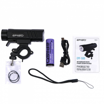 Фонарь EPILSO EPF-500 (карманный, Luminus SST40, 10W, 1x4000mAh, 5В (USB), металл, аккум. 21700)  (1/40)