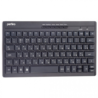 Клавиатура беспроводная PERFEO PF_4434 "COMPACT", USB, чёрная (PF-8006) (1/20)