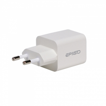 Зарядное устройство USB EPILSO EPD-PA205 20Вт GaN (USB-C, USB-A) белый (1/50)
