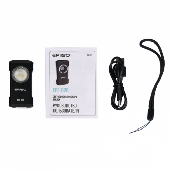 Фонарь EPILSO EPF-020 (брелок, CREE XTE + SMD, 1x250mAh, 5В (USB), металл/пластик, )  (1/100)