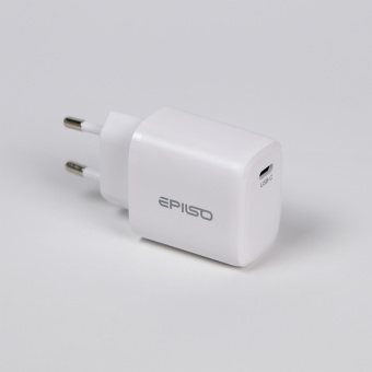Зарядное устройство USB EPILSO EPD-PA200 30Вт GaN (USB-C) белый (1/50)