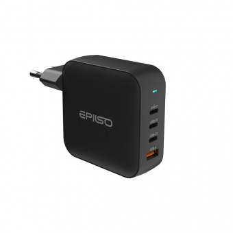 Зарядное устройство USB EPILSO EPD-PA235 165Вт GaN (USB-C x3, USB-A) чёрный (1/40)