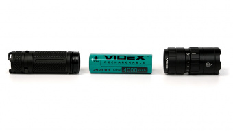 Фонарь VIDEX VLF-A156R (карманный, Luminus SST40, 20W, 3.7V 4.0Ah, 220В, металл, аккум. 21700, дальность 210 м)  (1/20)