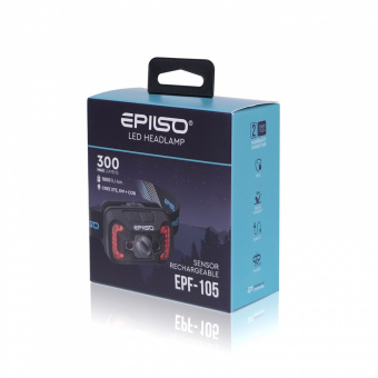 Фонарь EPILSO EPF-105 (налобный, CREE XTE 5W + COB, 1x1800mAh, 5В (USB), пластик, )  (1/40)