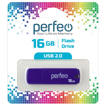 USB2.0 флеш-накопитель PERFEO 16GB C05 Purple (1/10)