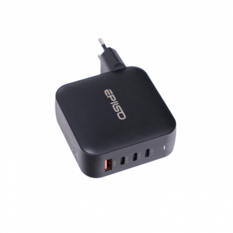 Зарядное устройство USB EPILSO EPD-PA235 165Вт GaN (USB-C x3, USB-A) чёрный (1/40)