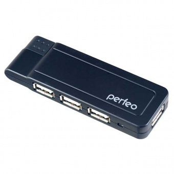 USB Разветвитель PERFEO PF-VI-H021, 4 Port Black (PF_4388) (1/100)