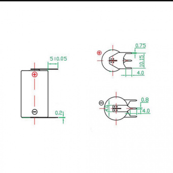 Элементы питания ROBITON PROFI CR14250P2M1 1/2AA с плоскими выводами под пайку PK1 (1/10)