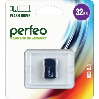 USB2.0 флеш-накопитель PERFEO 32GB M03 Black (1/10)