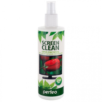 Читсящее средство Perfeo спрей "Screen Clean" для пластиковых поверхностей, 250 мл. (PF-S/SC-250) (1/24)