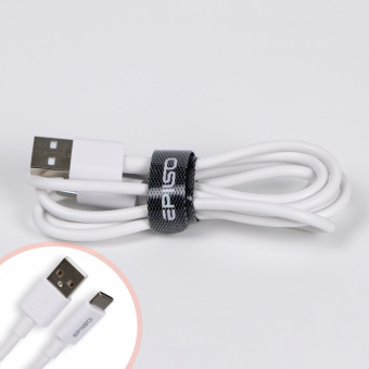 Кабель EPILSO EPD-C1005, USB-A вилка - USB-C вилка,  1 м, 60Вт, белый (1/100)