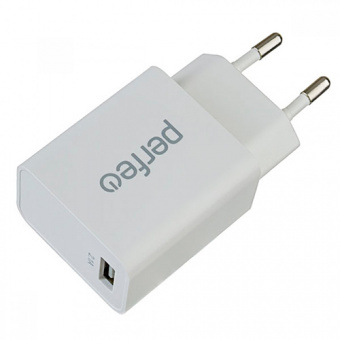 Зарядное устройство USB PERFEO сетевой I4619 1xUSB 2.1A белый (1/60)