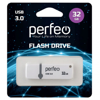 USB3.0 флеш-накопитель PERFEO 32GB C08 White (1/10)