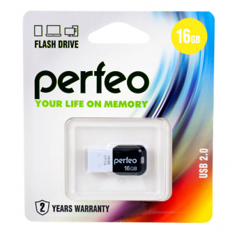 USB2.0 флеш-накопитель PERFEO 16GB M02 White (1/10)