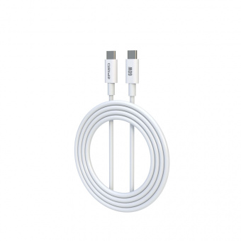 Кабель EPILSO EPD-C1000, USB-C вилка - USB-C вилка,  1 м, 60Вт, белый (1/100)
