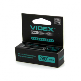 Аккумулятор VIDEX 18650 2800mAh 1pcs/box с защитой (1/20/160)