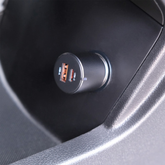 Зарядное устройство USB EPILSO EPD-CA115 100Вт авто (USB-C, USB-A) серый (1/100)