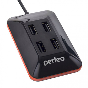 USB Разветвитель PERFEO PF-VI-H028, 4 Port Black (1/100)