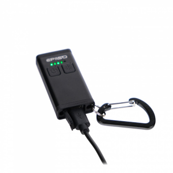 Фонарь EPILSO EPF-010 (брелок, 1LEDx3W, 1x250mAh, 5В (USB), металл/пластик, лазер)  (1/100)